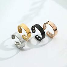 1 buah Cincin Magnetik Stainless Steel, Cincin Pereda Stres Magnetik Terbuka dengan Magnet Ganda, Aksesori Sehat & Modis, Cincin Kesehatan Magnetik yang Dipersonalisasi dengan 4 Batu Magnetik, Cincin Penyerap Magnetik yang Dapat Diatur - MultiWarna - View 1
