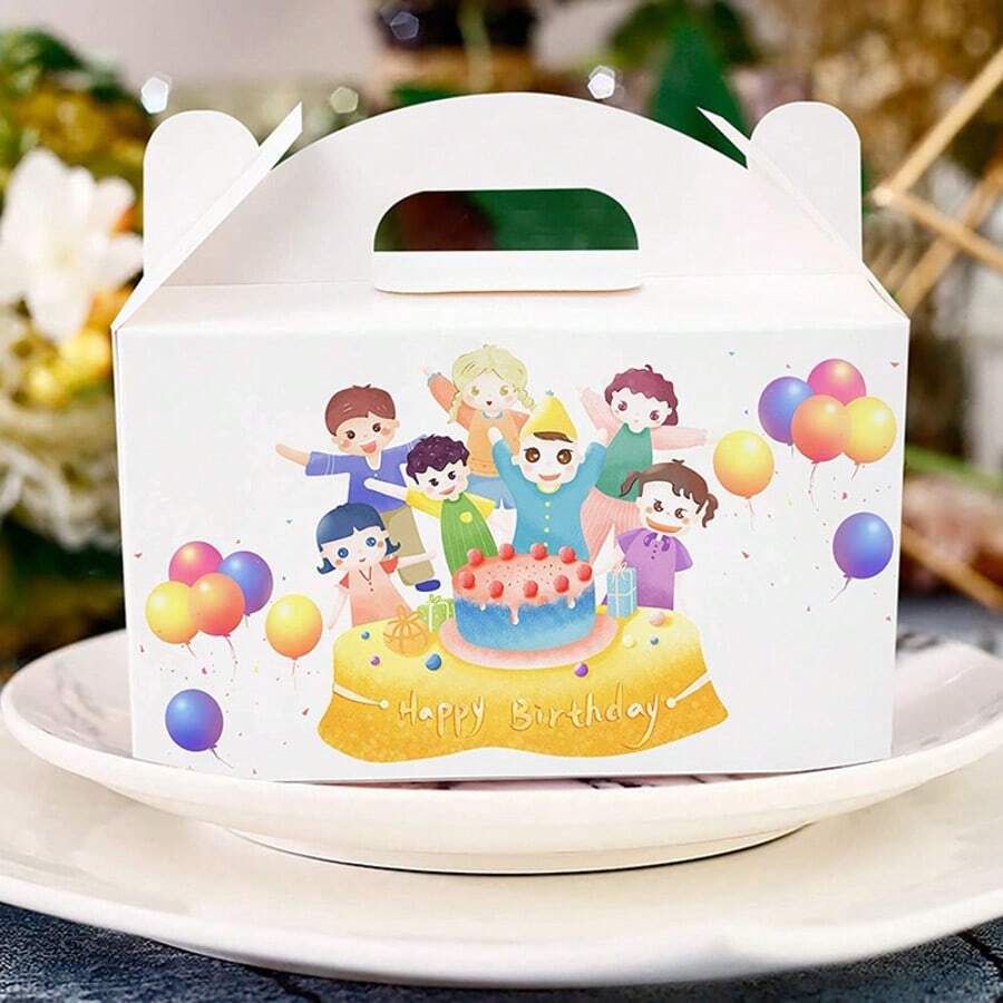 Hộp kẹo tiệc màu trắng 10/20/30 chiếc, có tay cầm, hộp quà tặng tự trang trí bằng vải, thích hợp cho sinh nhật, đám cưới, tiệc mừng em bé, Ngày của Mẹ. - Hộp cầm tay hình sừng màu trắng - Xem 1