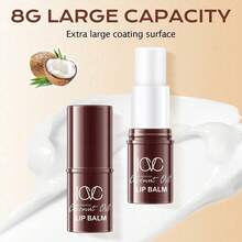 Large Capacity Coconut Flavored Lip Balm & Lip Oil, Moisturizing, Hydrating, Prevent Chapping, Fade Lip Lines, Exfoliate Dry Skin, Lip Care For Men & Women - 1 Coconut Lip Balm - View 10