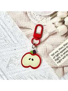 1pc Red Plaid Cute Cat Pencil Case With Apple Pendant, Large Capacity Pencil Box. Back To School Gift, Perfect For Student Gift Exchange! Portable Design Pencil Case, Makeup Bag For Girls, Student Stationery - Multicolor - View 8