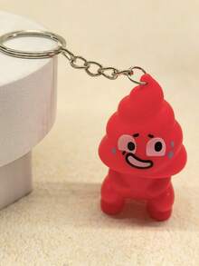 1pc/4pcs New Creative Poop Keychain, Bag Charm - Poop Doll Keychain - View 5