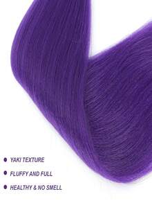 Beyond Beauty 24-Inch Purple Braided Hair Extensions, Pre-Stretched Synthetic Braiding Hair For Braiding, 1/3 Pack Purple Hair Bundles Suitable For Stage, Party, Halloween Costume, Cosplay - Multicolor - View 9