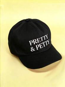 1件中性復古「PRETTY&PETTY」字母印花棒球帽，螢光粉色網格老爹帽，適合戶外、旅行、徒步、海灘、度假 - 彩色 - 查看 7