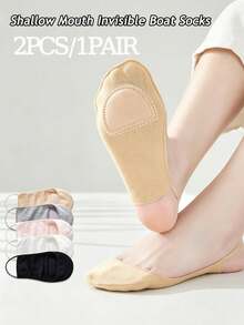 Women's Invisible Low-Cut Boat Socks, Women's Low-Cut Invisible Boat Socks, Summer Thin Low-Cut Anti-Slip Half-Sole Socks That Don't Slip Off - Multicolor - View 2