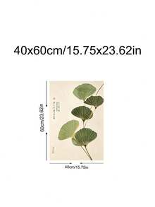 1 pieza Impresión de arte de hoja de loto Japandi, decoración Zen, arte botánico vintage de ginkgo, regalo de festival, adecuado para dormitorio, sala de estar, cocina, artes de pared, decoración de pared, decoración del hogar, decoración de la habitación, arte de pared en lienzo, pósteres, arte de pared con marco, marco opcional - 1 unidad - Ver 21