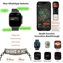 Microwear AI Voice Control Smart Watch - Intelligent Assistant + Health . AI Voice Control | ChatGPT Connectivity | 2.2" Colorful Touchscreen | AI Customized Dial | 24hr Heart Rate/Blood Oxygen/Sleep Monitoring | Multiple Sports Modes | IP68 Waterproof | Call & Alerts | Stock Quotes & Noise Detection. Essential For Business, Fitness, Outdoor, Students. Compatible With Android & IOS, 350mAh Battery - Black - View 4