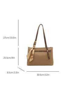 New Arrival Luxury Graphic Pattern Versatile Women Shoulder Tote Bag - Khaki - View 3