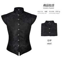 Men Cosplay Clothing - 25801 Jacquard Vest Style 2 White - View 8