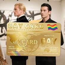 1/3/5/10pcs Gay Pride Lifetime Membership Cards, Double-Sided Rainbow Stripe Design Men's ID Cards, Non-Adhesive Rectangular Daily Carry And Pride Event Cards, Gay Gifts, Holiday Accessories, Popular Item, Smooth Surface, Essential For Holiday Crowds - B - View 9