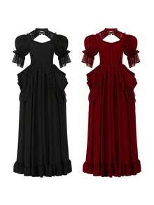 Cosplay Clothing - 241114 Renaissance Women's Skirt Model 7 Black - View 2