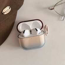 Korean Style Translucent Ombre 3-Color Hanging Loop Earphone Case Compatible With Airpods 4th Gen, Cute Earphone Cover Compatible With Apple 2/3/Pro 3, Pro 2, Spring/Summer Earphone Case, Birthday/Holiday Gift - Multicolor - View 2