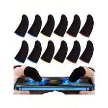 10pcs/20pcs Breathable Anti-Sweat Finger Sleeves, Comfortable & Precise, Enhance Gaming Experience, Elastic/Odor-Resistant/Good Conductivity - Multicolor - View 1