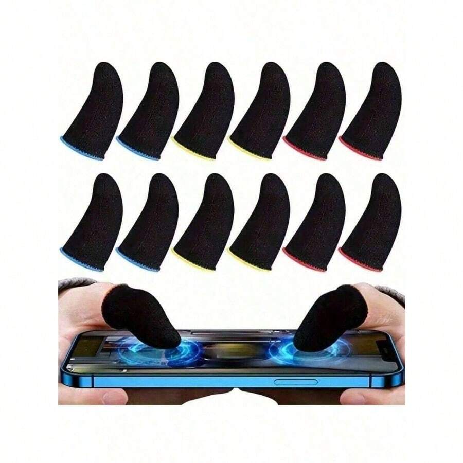 10pcs/20pcs Breathable Anti-Sweat Finger Sleeves, Comfortable & Precise, Enhance Gaming Experience, Elastic/Odor-Resistant/Good Conductivity - Multicolor - View 1