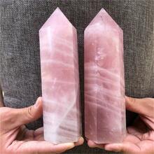 1件粉色玫瑰石英塔 - 玫瑰石英水晶方尖碑,塔尖,散装宝石,矿物标本。完美的家居装饰艺术收藏品,也是万圣节、复活节或情人节的独特礼物——水晶爱好者的理想之选。 - 彩色 - 查看 3