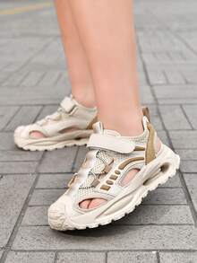 1 par de sandalias deslizantes ligeras y cómodas con diseño de para niñas en verano - Beis - Ver 4