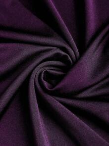 Sweetro Top corto sin mangas con cuello de volantes inspirado en el estilo vintage, con diseño de cintura plisada, moda de verano para mujer - Morado - Ver 4