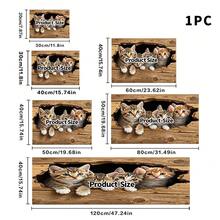 1pc Dish Drying Mat, Coffee Machine Pad, Cartoon Cat Pattern Absorbent Placemat, Faux Wood Grain Background, Suitable For Home And Cafe Use, Multipurpose Drainage Mat, Household Gift, Tabletop Decor - XYLSD-335 - View 14