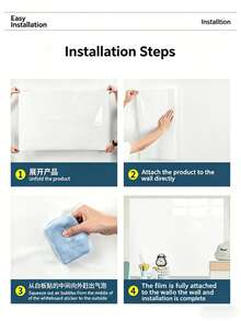 Removable Static Whiteboard Wall Sticker, No Glue Or Residue, Dry Erase Board, Reusable And Trimmable, Suitable For Home Office Memo And Creative Writing, Comes With 11 Accessories, Back To School - Static Whiteboard Wall Stickers - View 6