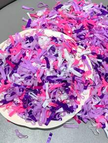 500 piezas de gomas elásticas de color púrpura mixto, bandas de goma desechables grandes, accesorios para el cabello con bandas de goma grandes, scrunchies de cabello lindos para uso diario, coleta, peinado de boda, adecuados para la vida diaria, vacaciones, fiestas, regalos - Multicolor - Ver 5