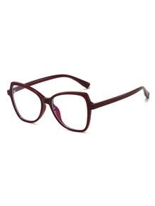 1 Cặp kính nữ Anchorage màu đỏ, gọng hình học, phong cách retro, không cần độ. - Màu Đỏ Sâu - Xem 3