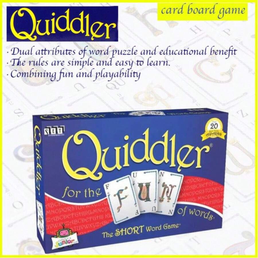 Quiddler "The Short Word Game" Card Game - Educational Word Puzzle & Family Party Game For 1-8 Players, Ages 8+ | Easy-To-Learn Rules, Award-Winning Fun For Kids, Teens & Adults | Build Words With Letter Cards, Combine Fun & Learning For Game Nights, Gatherings & Travel | Compact Design, Replayable Wordplay Challenges For All Skill Levels - Multicolor - View 1