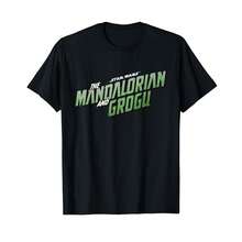 Camiseta unisex de manga corta, camiseta oficial con el logo de la película  The Mandalorian y Grogu, camisetas para hombre, Spiderman, , camisetas para mujer, romwe men, boho chic, regalos para maestros, camisetas para mujer, atuendos curvy para hombre, y2k. - Negro - Ver 1
