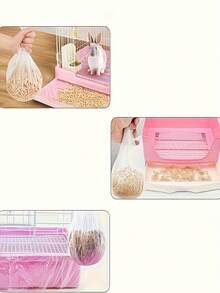 50 tấm lót mỏng bằng nhựa co giãn dùng cho lồng thỏ, khay chim, lồng chuột hamster, đồ dùng cho thú cưng, thảm lót khay, dễ vệ sinh. - Nhiều màu - Xem 4