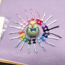 8pcs Soft Adjustable Bird Bow Ties, Solid Color Butterfly Design, Suitable For Parrots, Lovebirds, Can Be Used As Pet Decor, Bird Collars And Pet Supplies - Multicolor - View 3