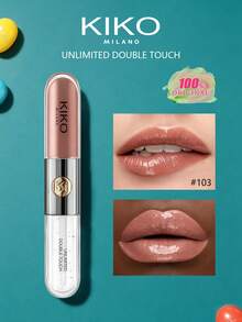 KIKO Milano Milano Unlimited 双效液体唇膏 103号，6毫升，两步打造16小时持久哑光底妆 + 镜面光泽双效，防晕染、防脱妆、防水，呈现高光泽玻璃唇效果，适合所有肤色，是新手入门和送礼的理想之选，韩式彩妆，6毫升/0.2液体盎司 - 103 - 查看 2