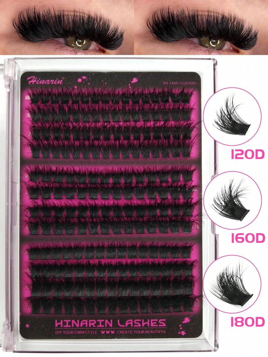 180 sợi mi giả D Curl DIY 120D+160D+180D mềm mại, hiệu ứng 3D, mi nối riêng lẻ, mi cong ấn tượng, độ dài hỗn hợp, dụng cụ trang điểm phù hợp cho sử dụng tại nhà, trang điểm hàng ngày, hóa trang. (Từ khóa: Mi giả, Mi nối, Mi giả, Mi giả) - D - Xem 1