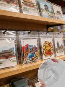 100入加厚透明PVC塑料珠寶袋，抗氧化掛孔夾鏈密封袋，可重複使用自封式珠寶拉鍊袋，適用戒指、耳環、項鍊、珠子、胸針、硬幣，旅行收納必備小配件派對禮品袋 - 無色 - 查看 7