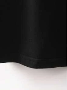 T-shirt homme décontracté à col rond avec imprimé géométrique - Mélange polyester et élasthanne, manches courtes, coupe classique, légèrement extensible, maille, pull d'été - Noir - Voir 4