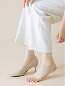 1/5/9/10/15/18/20/30 pares de calcetines invisibles de media palma de seda de hielo transpirables para tacones altos, primavera/verano - Multicolor - Ver 10