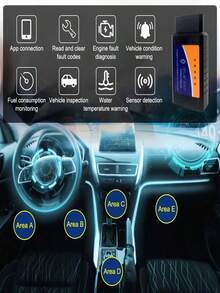 Escáner OBD2 Inalámbrico - Diagnóstico Completo del Sistema, Prueba de Emisiones y Monitoreo de Datos en Tiempo Real para Sistemas Android e iOS, Herramienta de Diagnóstico de Vehículos con Interfaz OBD-II sin Batería, Compatible con la Mayoría de Modelos de Automóviles, Aplicación Gratuita y Soporte 24/7, Regalo Perfecto para el Día de la Madre - Negro - Ver 3