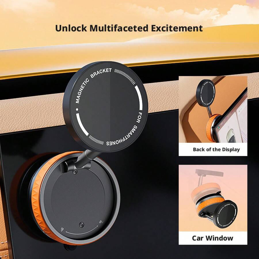 Vacuum Suction Phone Mount, Double-Sided Strong Hold, Foldable Extendable Mobile Stand For Stable Viewing