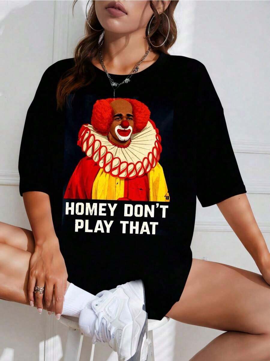 Camiseta Unisex con Estampado de Comedia Retro, Cuello Redondo, Manga Corta, Diseño Casual, Ideal para Fans del Humor - Blanco - Ver 1