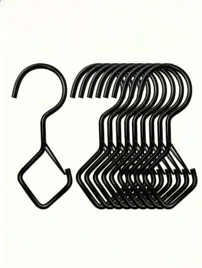Heavy Duty S-Shaped Hanging Hook With Safety Lock, Rust-Resistant Metal Hook With Safety Clasp Design, Suitable For Hanging Plants, Flower Pots, Towels, Bags, Kitchen And Wardrobe Storage