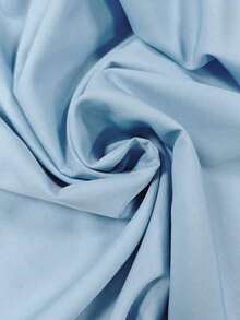 Vestido de línea A con cuello en V sin mangas, estampado de lunares y lazo en la cintura, adecuado para el Día de San Valentín y citas - Azul - Ver 3