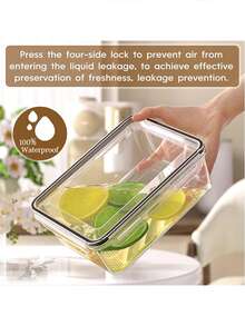 Kitchen Storage Must-Have: Multi-Size Airtight Containers, Keep Fridge & Pantry Tidy with Stackable Clear Boxes for All Your Ingredients - Ver 5