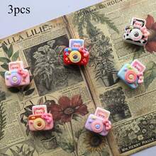 3/6pcs Mini Colorful Camera Model Fridge Magnets, Cute 3D Resin Fridge Magnets, Unique, Home, Kitchen And Office Decor, Home Decor, Birthday Gift Holiday Gift - Multicolor - View 9