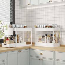 1 Black & White Under-Sink Storage Rack, Multi-Functional Bathroom Organizer, Double-Layer Large-Capacity Pull-Out Drawer Organizer, Suitable For Under Kitchen And Bathroom Sinks - Black - View 5