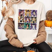 Chemise Halloween Princesses , Sweat- Happy Halloween Princesses Land, T- Sain Effrayante World, Voyage D'Halloween Entre Filles - 白色 - 查看 1
