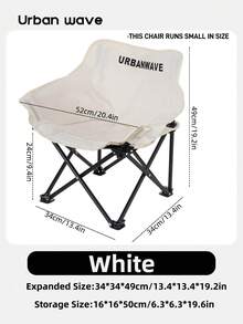 URBANWAVE 便携式月亮露营椅，成人轻便折叠草坪椅，带收纳袋的可折叠沙滩椅，重型躺椅，适用于户外休闲、钓鱼、徒步旅行 - A - 查看 9