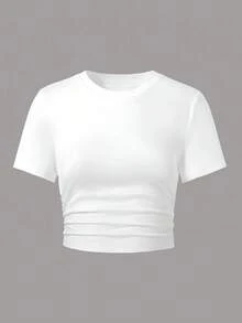 Camiseta corta de manga corta para mujer, camiseta con oso irlandés, top gráfico Y2K, estampado de trébol en algodón orgánico, camisetas para mujer, tops de verano, ropa de verano, camisetas gráficas para mujer, conjuntos de verano para mujer, camisas de verano. - Blanco - Ver 2