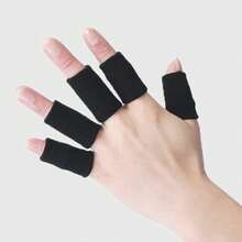 10pcs Professional Sports Finger Sleeves, Nylon Knitted Elastic Compression Finger Joint Support, Basketball Finger Protection, Suitable For Sports Fitness Training - A - View 8