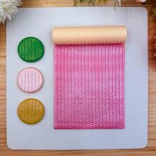 1pc Polymer Clay Mold With Knitting, Sweater And Fabric Texture Patterns, Suitable For DIY Earrings, Clay Jewelry, Pendants, Brooches, Ceramic Crafts, Handmade Accessories, Embossing And Texturing Tool - Orange - View 9