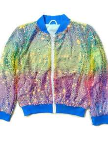 Chaqueta combinada de colores con lentejuelas - Color de imagen 4 - Ver 6