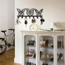 HELLOYOUNG Butterfly Shaped Wall Mounted Key Holder With Shelf, Adhesive Entryway Organizer Cute Aesthetic Decor For Hallway Bedroom Office Dorm, Functional Wall Art Housewarming Gift, Wall Art Room Home Decor - TY7202 - View 7