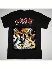 Camiseta de la banda de heavy metal TANKARD para hombre - Logotipo oficial de Beer Party y estampado del logotipo icónico, diseño negro con temática de cerveza alemana roja - Mercancía de concierto, regalo para amantes de la cerveza y fans del rock. Una camiseta de manga corta adecuada para el hogar, uso diario, fiestas y viajes, perfecta como regalo para amigos o familiares. - Negro - Ver 1