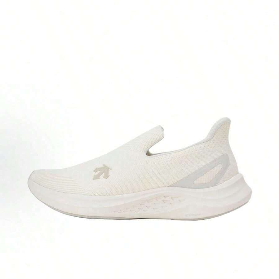 Descente Run Step Slip-On Comfortable And Durable Fit Running Shoes, Unisex, Off-White - Off White - View 1